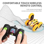 cheap RC Vehicles-Car Stunt Remote Control Vehicle Off-road Remote Control Truck 4WD 2.4GHZ RC Rock Crawler With Headlights Double Sided 360 Flip Remote Control Car Gifts For Boys and Girls