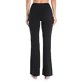 cheap Pants-Women&#039;s Yoga Pants Side Pockets Wide Leg High Waist Yoga Fitness Gym Workout Bottoms Dark Grey Navy Black Spandex Sports Activewear High Elasticity