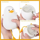 economico Lucine notturne per bambini e neonati-anatra ha condotto le luci notturne simpatica lampada in silicone ricaricabile usb sensore di temporizzazione lampada da comodino per camera da letto regalo per bambini