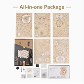 cheap Jigsaw Puzzles-3D Wooden Puzzle For Adults Owl Clock Model Kit Desk Clock Home Decor Unique Gift For Kids On Birthday/Festival Day