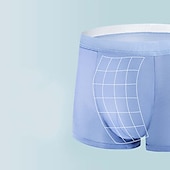 billiga Herrboxers-Herr 3-pack Boxerkalsonger Underkläder Grundläggande trosor Boxershorts Syntetiskt siden Andningsfunktion Mjuk Ren färg Medium Midja Svart Ljusgrön