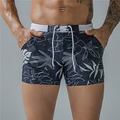 olcso férfi boxer úszónadrág-Férfi Deszkás short Úszónadrágok Nyári rövidnadrág Úszórövid Zseb Zsinór Rugalmas derék Grafika Mokaszinok Légáteresztő Rövid Hétköznapi Napi Szabadság Divat Utcai sikk Fekete Poros kék