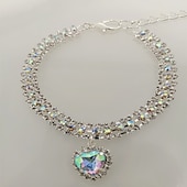 billige Hundehalsbånd og bånd-2 stk perler hundehalsbånd halsbånd bling rhinestones katt bryllup halsbånd katt halsbånd justerbart jente hund halsbånd for liten hund jente valp katt halsbånd tilbehør