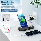 baratos Carregadores Sem Fio-Carregador Sem Fios 15 W Potência de saída Estação de carregamento sem fio Carregamento rápido sem fio Magnética 5 em 1 Para Magsafe iPhone 14/13/12 Pro Max Mini, iWatch SE/8/7/6/5/4/3/2/1