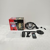 お買い得  クリスマスギフトライト-クリスマススノープロジェクションライトリモートコントロール低電圧プラグクリスマス雰囲気装飾ランプEU UK US AUプラグ