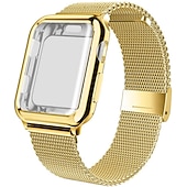 billige Apple Watch-bånd-Milanesisk rem Kompatibel med Apple Watch-klokkereim med Case Magnetisk lås Rustfritt stål Erstatningsklokkerem til Series 8 7 6 5 4 3 2 1 SE 49 mm 45 mm 44 mm 42 mm 41 mm 40 mm 38 mm Sreies Ultra SE