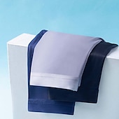 billiga Herrboxers-Herr 3-pack Boxerkalsonger Underkläder Grundläggande trosor Boxershorts Syntetiskt siden Andningsfunktion Mjuk Ren färg Medium Midja Svart Ljusgrön