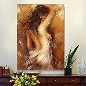 preiswerte Nude Art-handgemachtes Ölgemälde handgemalte vertikale Menschen zeitgenössische moderne gerollte Leinwand (kein Rahmen)