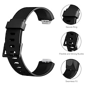 billige Fitbit klokkebånd-1 pcs Reim til Smartklokke til Fitbit Inspire 2 / Inspire / Inspire HR Silikon Smartklokke Stropp Myk Justerbar Elastisk Sportsrem Erstatning Armbånd
