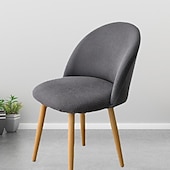 cheap Dining Chair Cover-Stretch Dining Chair Cover Green Chair Seat Slipcover Velvet Elastic For Dining Party Hotel Wedding Soft Washable