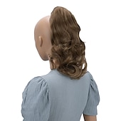 Χαμηλού Κόστους Αλογορουρές-hairpiece extensions ponytail ογκώδη κυματιστό ξανθό μείγμα h136