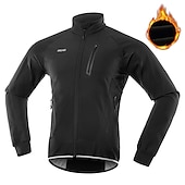 economico Giacche e gilet da uomo-Arsuxeo Per uomo Giacca da ciclismo Giacca in pile Inverno Tenere al caldo Antivento Fodera di vello Traspirante Bicicletta Giacca Giacche a vento Ciclismo da montagna Cicismo su strada Bici da città