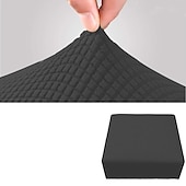 cheap Ottoman Cover-Stretch Ottoman Cover Square Footrest Sofa Slipcovers Stool Cover Footstool Protector Covers Feature Stretch Thick Soft Jacquard Fabric Removable Washable