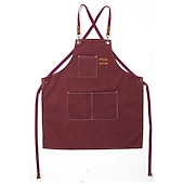 economico grembiule-grembiule da chef per donna e uomo, grembiule da cucina, grembiule da giardinaggio personalizzato con tasche, tracolla regolabile per falegnami, meccanici, pittori