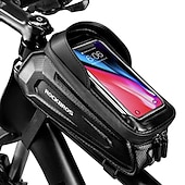 baratos Mochilas de Ciclismo-Bolsa para Quadro de Bicicleta Sensível ao Toque Portátil Á Prova-de-Chuva Bolsa de Bicicleta Material impermeável Bolsa de Bicicleta Bolsa de Ciclismo Moto Ciclismo