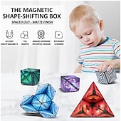 cheap Novelty Toys-Variety Changeable Magnetic Magic Cube Anti Stress 3D Office Hand Flip Puzzle Stress Reliever Autism Collection Kids Fidget Toys for Christmas Gifts