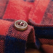 economico camicie di flanella-Per uomo Camicia di flanella Giacca camicia Sopracamicia Tartan Natale Streetwear Nero Rosso Blu marino Verde Manica Lunga Collo ripiegato Autunno &amp; Inverno Abbigliamento