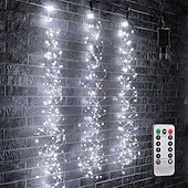abordables Guirlandes lumineuses à brancher-Guirlande lumineuse élégante pour réception de mariage, fête, cascade, guirlande lumineuse à LED, 2 m, 200 LED, vignes, fil de cuivre, décoration d&#039;arbre de Noël, mariage, fête