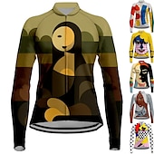 abordables Maillots pour femmes-Femme Maillot Velo Cyclisme manche longue Cyclisme Maillot Top avec 3 poches arrière VTT Vélo tout terrain Vélo Route Respirable Séchage rapide Evacuation de l&#039;humidité Bandes Réfléchissantes Noir