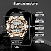 cheap Digital Watches-LIGE Men Digital Watch Chronograph Military Sports Waterproof Dual Display Calendar Chronograph Waterproof Silicone Strap Watch