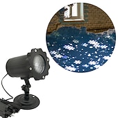 tanie Oświetlenie świąteczne-Snowflake lampa projektora oświetlenie świąteczne o wysokiej jasności wtyczka niskiego napięcia pilot boże narodzenie wewnątrz i na zewnątrz atmosfera dekoracyjna lampa projektora