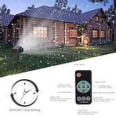 お買い得  クリスマスギフトライト-クリスマススノープロジェクションライトリモートコントロール低電圧プラグクリスマス雰囲気装飾ランプEU UK US AUプラグ