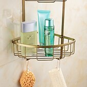 halpa Kylpyhuoneen hyllyt-suihkukaappi kylpyhuoneen hylly seisoo, kylpyhuoneen hylly kulmakori antiikki messinki suihkukaappi shampoo saippualle hiustenkuivaajan pidike kolmiohyllyt seinään kiinnitettävä koriteline suihku