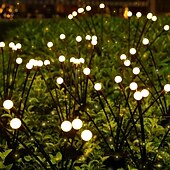 cheap Pathway Lights &amp; Lanterns-5 Pack Solar Firefly Lights Outdoor Waterproof Garden Light Remote Control Solar/USB Powered 8 Modes Lighting Solar Swaying Lights Courtyard Patio Pathway Decoration Solar Landscape Light
