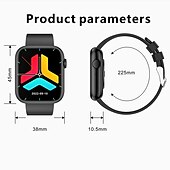 abordables Montres connectées-imosi qx7 montre intelligente 1,85 pouces smartwatch fitness montre de course bluetooth surveillance de la température podomètre rappel d&#039;appel compatible avec android ios femmes hommes étanche longue