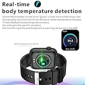 abordables Montres connectées-imosi qx7 montre intelligente 1,85 pouces smartwatch fitness montre de course bluetooth surveillance de la température podomètre rappel d&#039;appel compatible avec android ios femmes hommes étanche longue