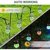 preiswerte Landschaftslichter-Weihnachts-Solarleuchten für den Außenbereich aus gesprungenem Glas, Solar-Gartenleuchten, wasserdichte LED-Hängekugelleuchten für Weihnachtsdekoration im Außenbereich, Garten und Terrasse