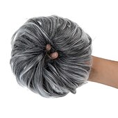 cheap Chignons-Messy Hair Buns Hair Piece Curly Hair Scrunchies for Women Girls Hairpieces Wavy Donut Hair Pieces Hair Bun Updo Hair Chignons
