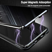 Недорогие Чехлы для Samsung-телефон Кейс для Назначение SSamsung Galaxy S24 S23 S22 S21 S20 Plus Ultra A54 A34 A14 A72 A32 A52 S25 Ультра Магнитный адсорбционный футляр Полная защита тела Защита от пыли Двусторонний Прозрачный