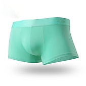 preiswerte Boxershorts für Herren-Herren 1 Packung Unterwäsche Grundlegendes Höschen Unterwäsche Boxer Slip Polyester Antibakteriell Auslaufsicher Buchstabe Mittlere Taillenlinie Schwarz Weiß