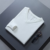 abordables Pull col rond-Homme Pull Chandail Pull en laine Pullover A côtes Tricoter Découpé Tricoté Couleur unie Col V Garder au chaud Moderne contemporain Travail Usage quotidien Vêtement Tenue Automne hiver Chameau Vin S