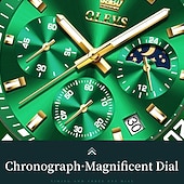 billiga Kvartsklockor-OLEVS Kvarts Klocka Gåva För Män Mode Lyx Dyk Klassisk Kvarts Herrklockor Sport Vattentåliga Rostfria Stål Rem Klockor