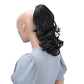 Χαμηλού Κόστους Αλογορουρές-hairpiece extensions ponytail ογκώδη κυματιστό ξανθό μείγμα h136