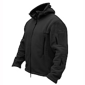 billiga Herrjackor och -rockar-herr varm militär taktisk jacka sport fleece huva jacka vinter äventyr jacka rockar utomhus vindtät flera fickor lätt jacka med hel dragkedja trenchcoat topp camping jakt fiske