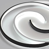 economico Lampade da soffitto-Plafoniera Led Telecomando Nero Rotondo, Lampada Da Soffitto 19,5&quot; Dimmerabile Soggiorno Lampada Moderna Cucina Corridoio Camera Da Letto