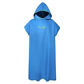 abordables Les serviettes-Peignoir à langer serviette poncho à capuche serviette à langer légère à séchage rapide extra longue en microfibre poncho de surf taille universelle pour hommes femmes adultes, convient pour la