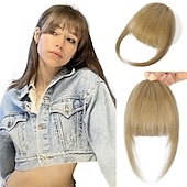 economico Frange-clip in frangetta per le donne 100% estensioni dei capelli frangetta francese frangetta con le tempie posticci clip su frangetta francese frangetta piatta clip frangetta curva per l&#039;uso quotidiano