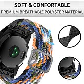 abordables Bracelets de montre Garmin-Bracelet nylon tressé 22mm 26mm pour Garmin Fenix 7 7X 6 6X Pro Epix Pro 47mm 51mm Instinct 2X Approach S70 S62 S60 Forerunner 955 945 Marq