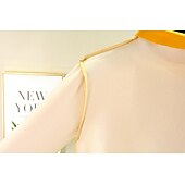 economico T-shirt semplice-Per donna Maglieria intima Camicia di fondo Tinta unica Caldo sfocato Pile Sherpa Manica lunga A collo alto Collo di pile Top regolari Strada Informale Nero Giallo Rosa Blu marino Cachi Autunno