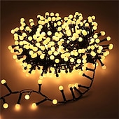 cheap Plug String Lights-Elegant Wedding Party Reception String Lights – 10M/5M, 250/500 LEDs Firecracker &amp; Mini Ball Fairy Lights, 8 Modes, Outdoor Xmas Garland for Home Decor