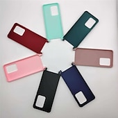 cheap Samsung Cases-Phone Case For Samsung Galaxy S24 S23 S22 S21 S20 Plus Ultra S25 Ultra Silicone Case with Adjustable  Neck Strap Kickstand Shockproof Solid Color Solid Colored TPU
