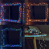 cheap Plug String Lights-Elegant Wedding Party Reception String Lights – 10M/5M, 250/500 LEDs Firecracker &amp; Mini Ball Fairy Lights, 8 Modes, Outdoor Xmas Garland for Home Decor
