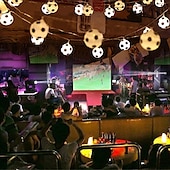 billige USB-drevet-ledet fotballstrengelys euro cup 3m 1,5m batteri eller usb-drift verdensmesterskap diy fotball fairy lights bar ktv club party barnerom dekorasjon