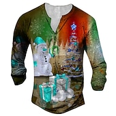 חולצת טריקו לחג המולד חולצת טריקו לגברים חולצת טריקו הנלי חולצת חולצה גרפית איש שלג הנלי אדום כחול סגול הדפס תלת מימד חיצוני חג המולד הדפסת שרוולים ארוכים ביגוד ביגוד מעצב ביגוד בייסיק קלאסי זול תלבושת חג המולד מצחיקה-חולצת טריקו לחג המולד חולצת טריקו לגברים חולצת טריקו הנלי חולצת חולצה גרפית איש שלג הנלי אדום כחול סגול הדפס תלת מימד חיצוני חג המולד הדפסת שרוולים ארוכים ביגוד ביגוד מעצב ביגוד בייסיק קלאסי