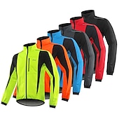 baratos Jaquetas e Gilets para homens-Arsuxeo Homens Jaqueta para Ciclismo Jaqueta Corta-Vento Casaco de lã Inverno Térmico / Quente A Prova de Vento Forro de Velocino Respirável Moto Jaqueta Ciclismo de Montanha Ciclismo de Estrada