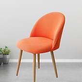 cheap Dining Chair Cover-Stretch Dining Chair Cover Green Chair Seat Slipcover Velvet Elastic For Dining Party Hotel Wedding Soft Washable
